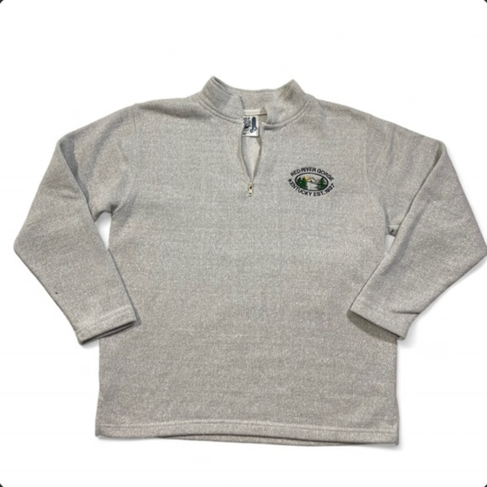 Vintage Kentucky Red River Gorge Embroidered  Quarter Zip